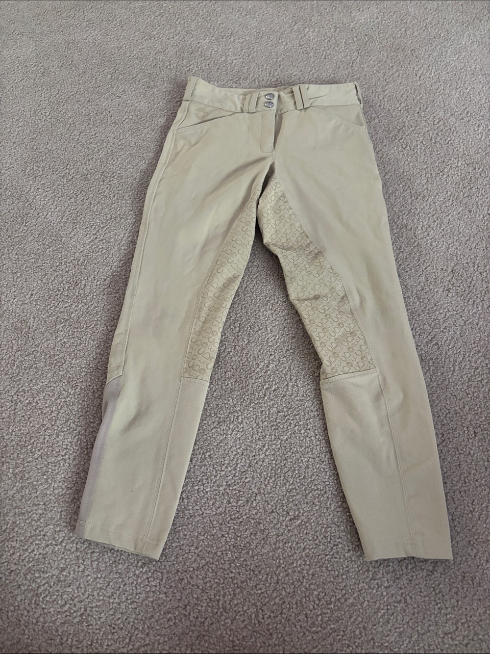 Dover Saddlery Beige Women's Riding Breech with Full-Seat Grip size 24